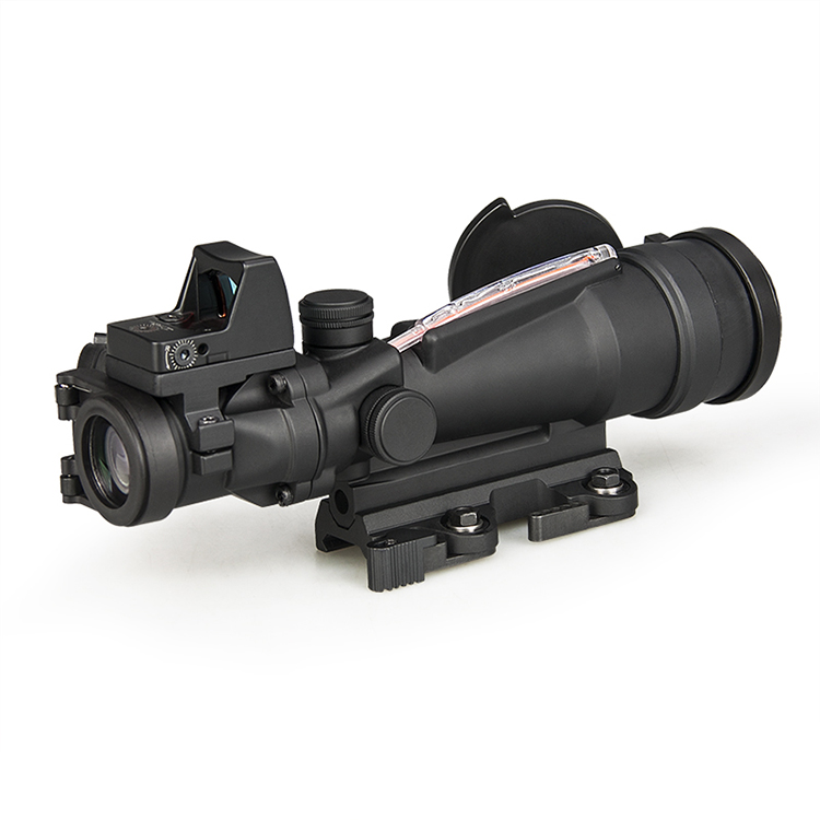 Tjcon ACOG 3.5x35 Rifle Scopes w/ Illuminated with RMR Red Dot Sight M249 Ballistic Reticle