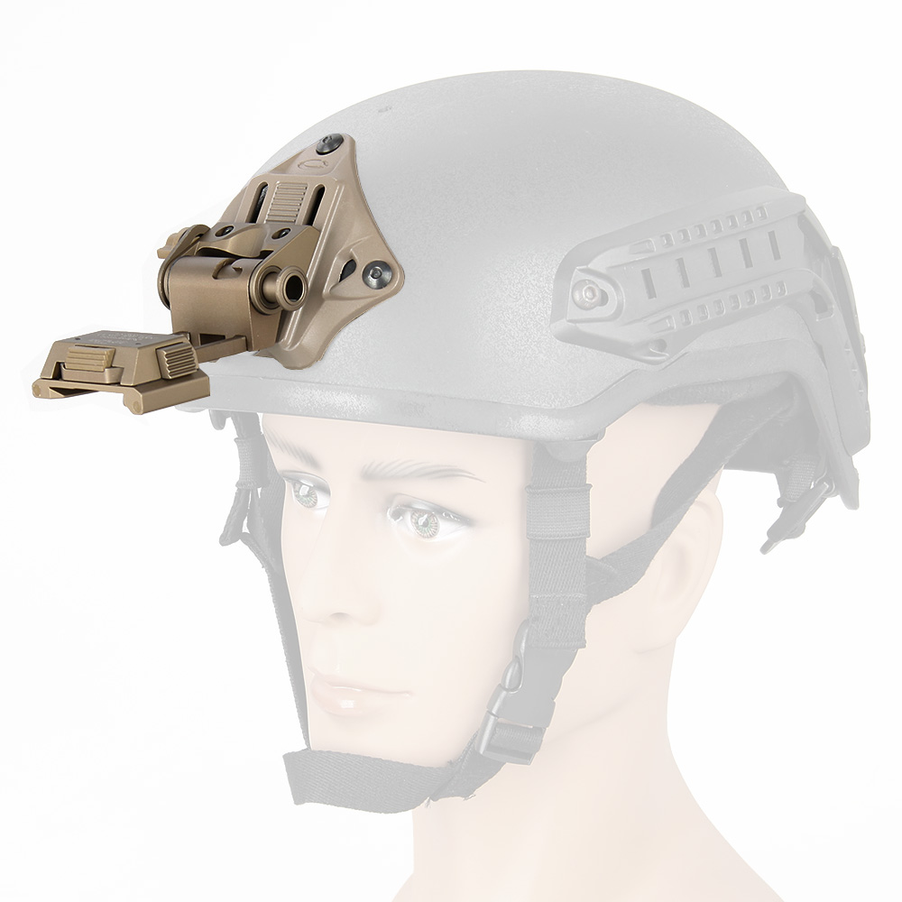 New hunting L4 G19 helmet bracket vertical fixed installation with Ops-Core permanent VAS cuttlefish base for pvs18