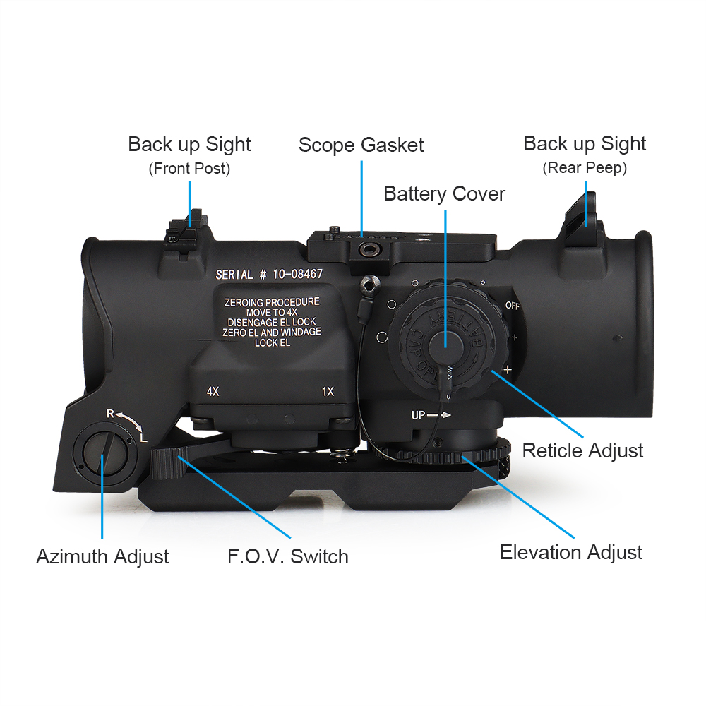1-4x37 Dual Role Optical Sight--rail:21.2mm