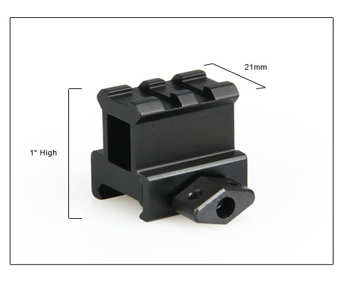2MOA Red Dot Sight 1x20mm Reflex Sight Waterproof & Shockproof & Fog-Proof Red Dot Scope with Riser Mount