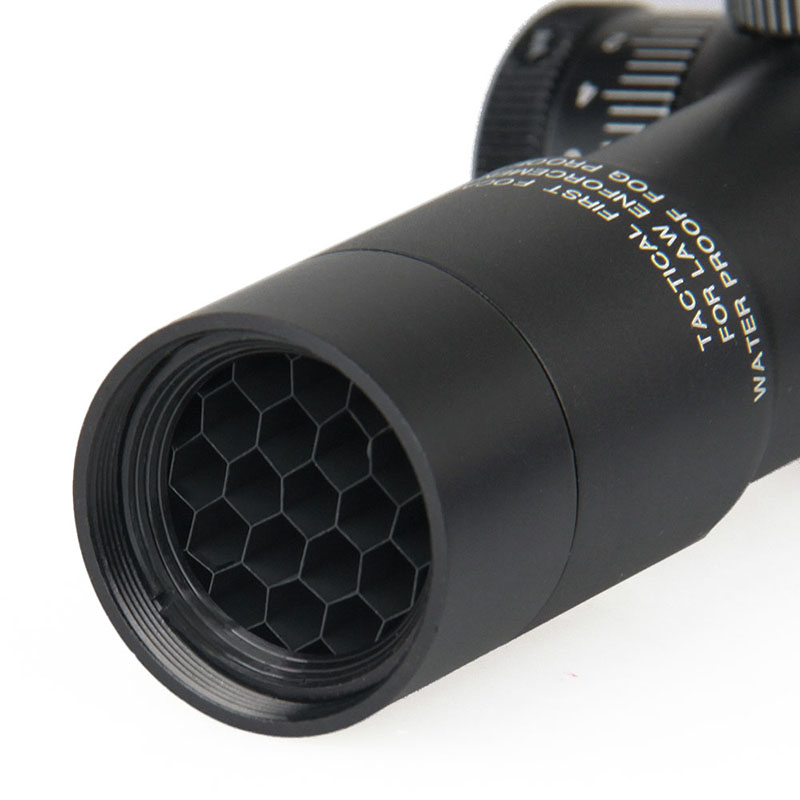 30mm Aluminum Alloy 1x - 4x Variable Power Riflescope with 3V Powered 4 - Level RGB Illuminated Mil - Dot Reticle