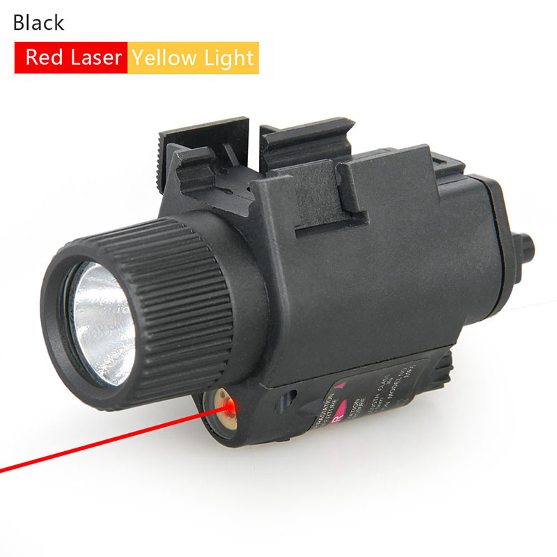 Airsoft Red Laser Flashlight Combo with Picatinny Rail Mount for Pistol Tactical Light M6 LED Flashlight