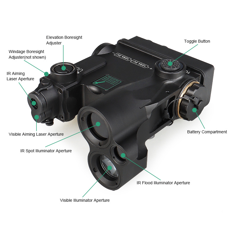 DBAL-A4 (DUAL BEAM AIMING LASER - ADVANCED4) DBAL-A4 Red LASER-Light Combo