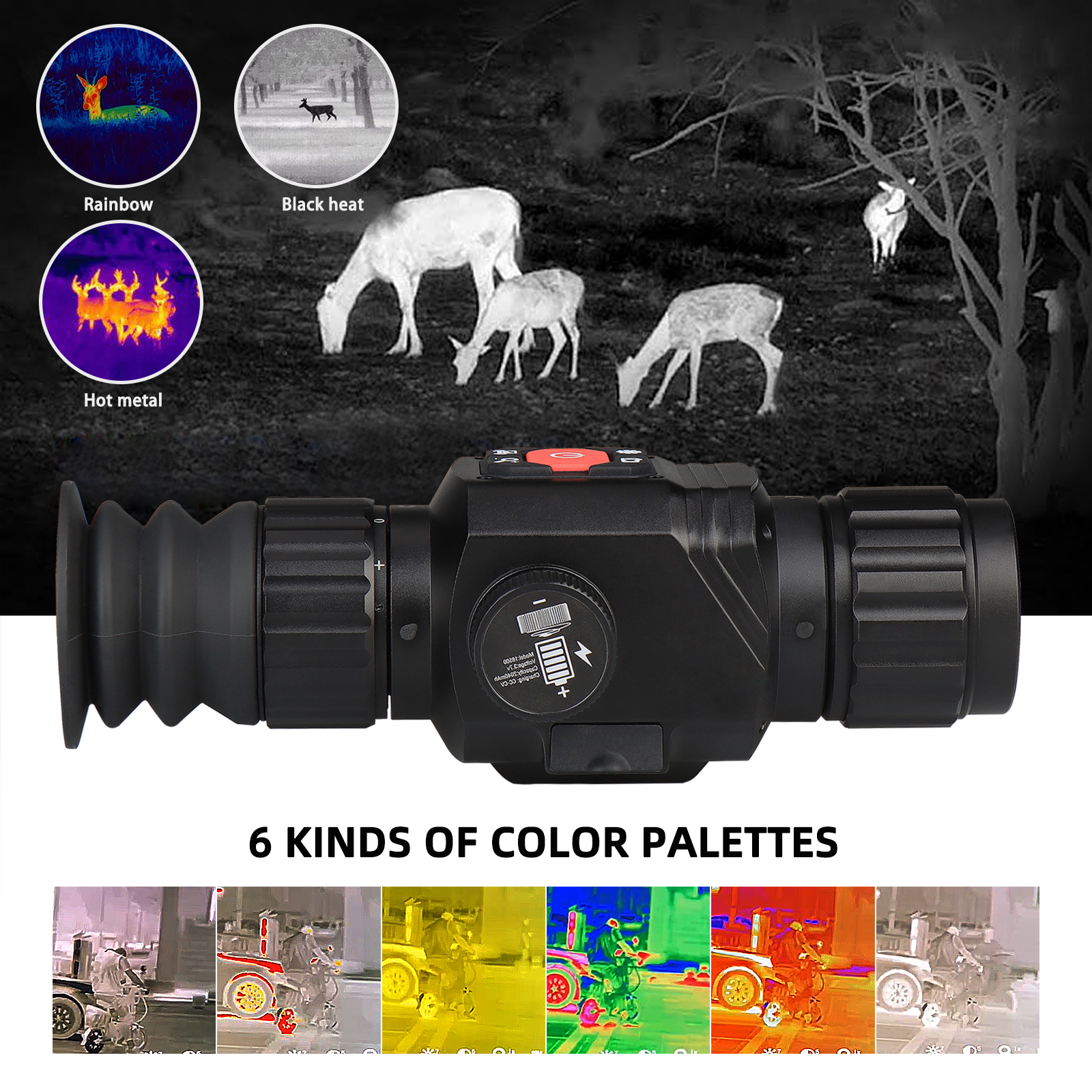 Outdoor 75mm Thermal Imager Sight Camera Night Vision for Hunting Night View Monocular Telescopic Sight Monocle