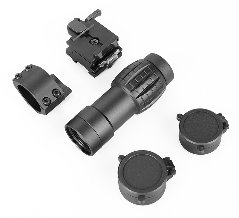 Tactical Rifle Scope 3x Magnifier Compact Sight with Flip to Side Mount for Picatinny Rail
