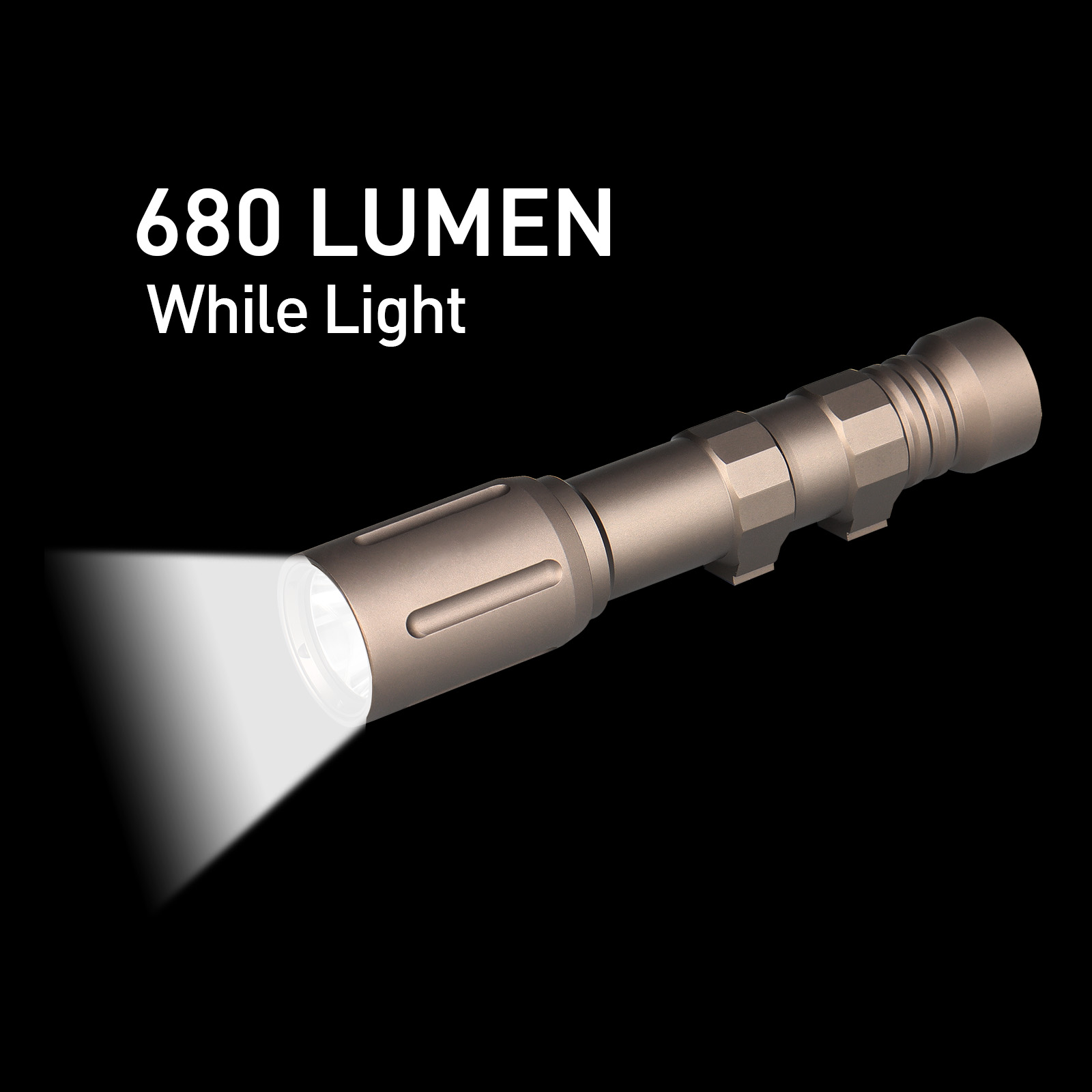 680 LED Flashlight Cool White 5700K Ultra Clear