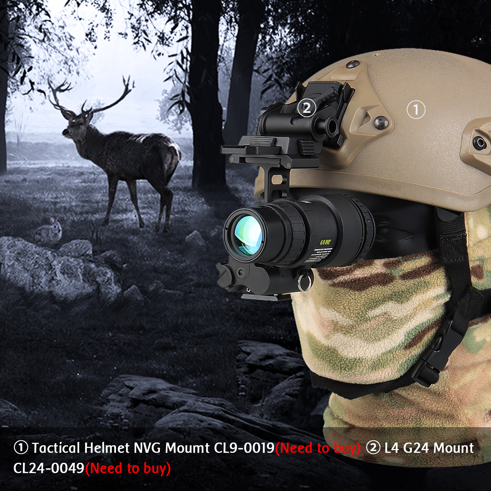 New Infrared 2.7X 32mm Digital Scope Night Vision PVS 18A Monocular High Functioning NVG