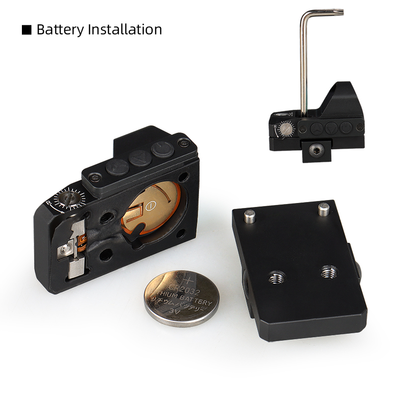 YSS 2 MOA Manual Control Red Dot Sight Compatible With RMR Footprint And Picatinny Mount For Rifle Pistol Shotgun