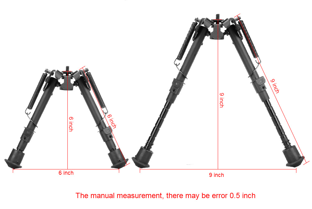 HARRIS BIPOD - 6 INCHES TO 9 INCHES TACTICAL BIPOD