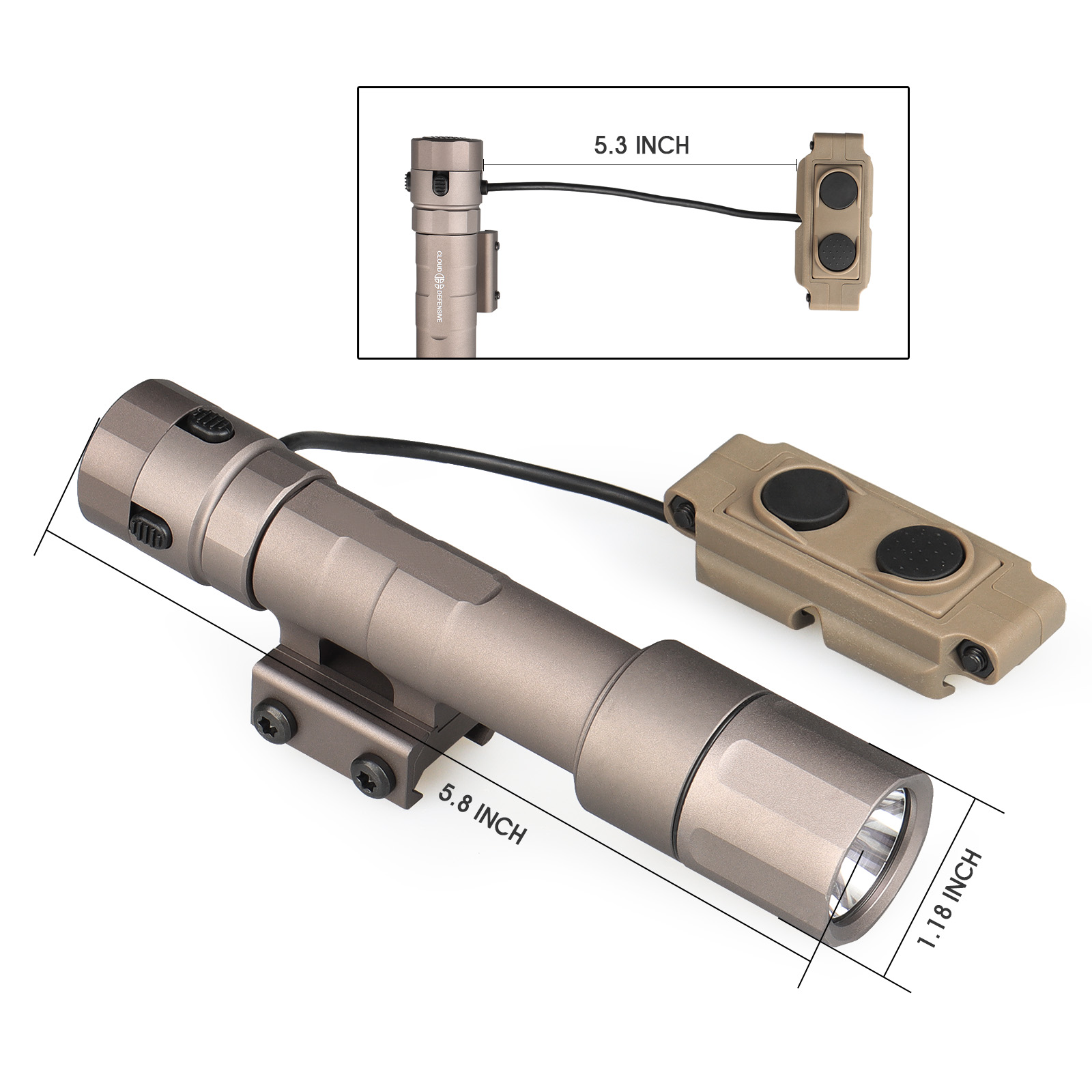LED 2.0 MCH Single Output Flashlight 1400 Lumens 40,000 Candela Light