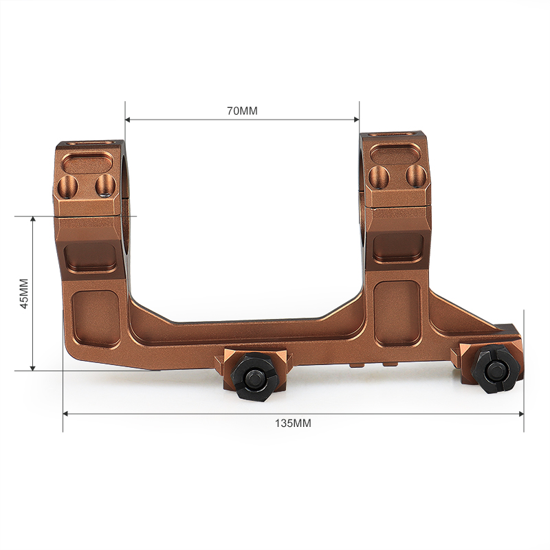 6063 Aluminum Double Scope Ring Fit For 30mm Tube