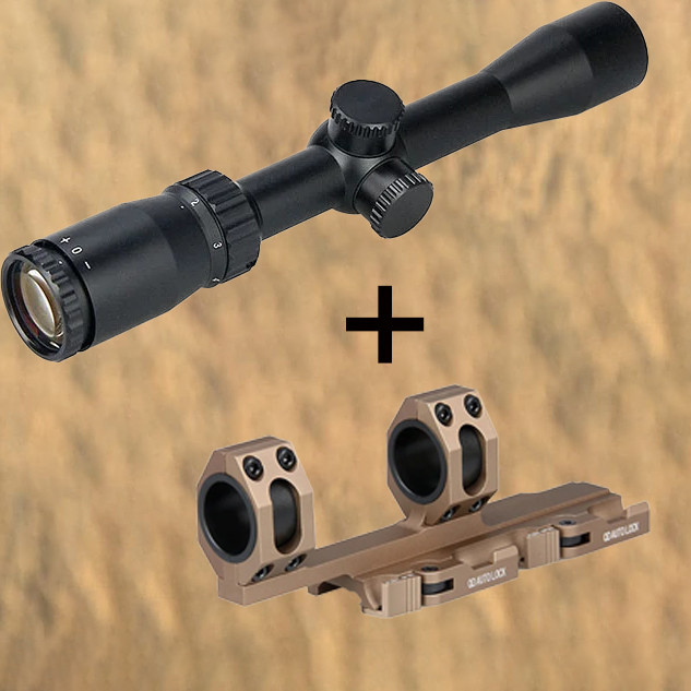 2-7X32 VINTAGE Rifle Scopes 25.4mm Tube with Best Rifle Scope Mount Rings