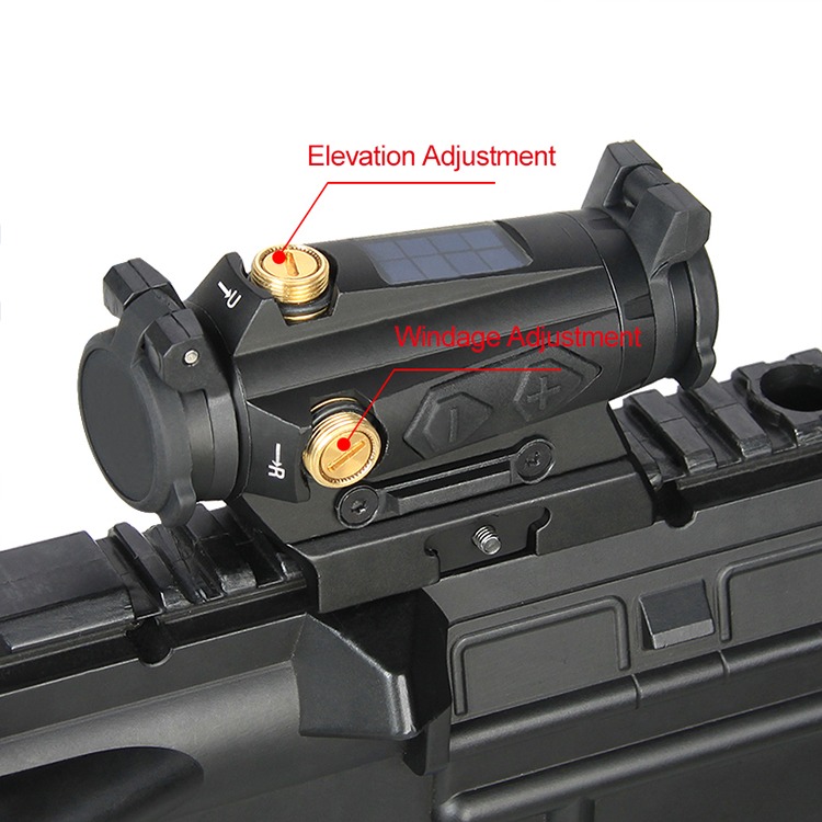 1x20MM Compact Red Dot Sight 2MOA Solar Energy Reflex Sight for Hunting Shooting Outdoor Viewfinder