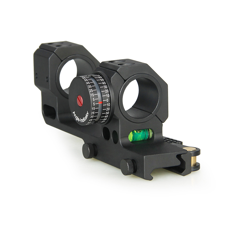 25.4mm 1" or 30mm 1.18" Dual Ring Rifle Scope Mount Quick Detach Angle Indciator