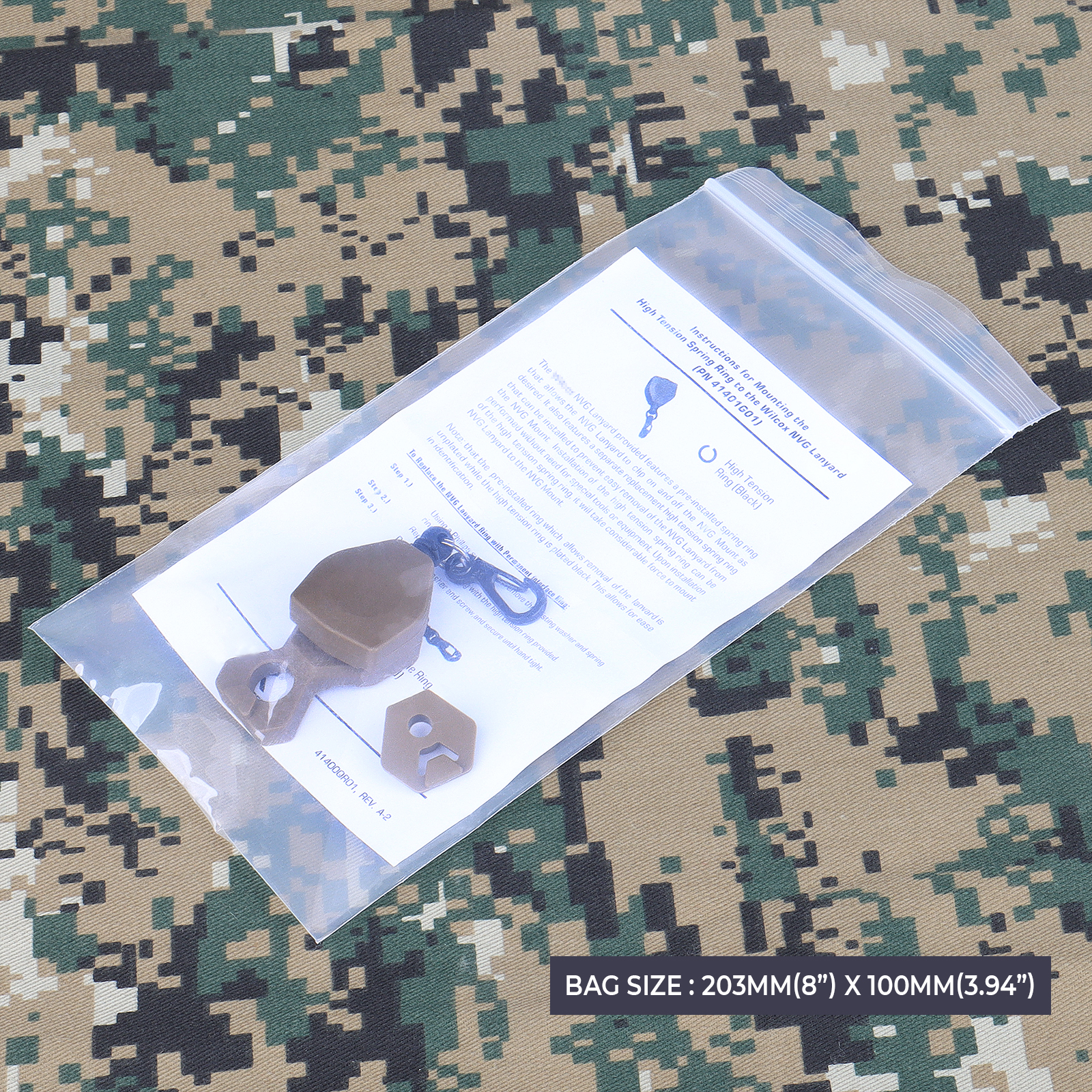 Compact and sturdy night vision device anti-lost lanyard suitable for three-hole bracket