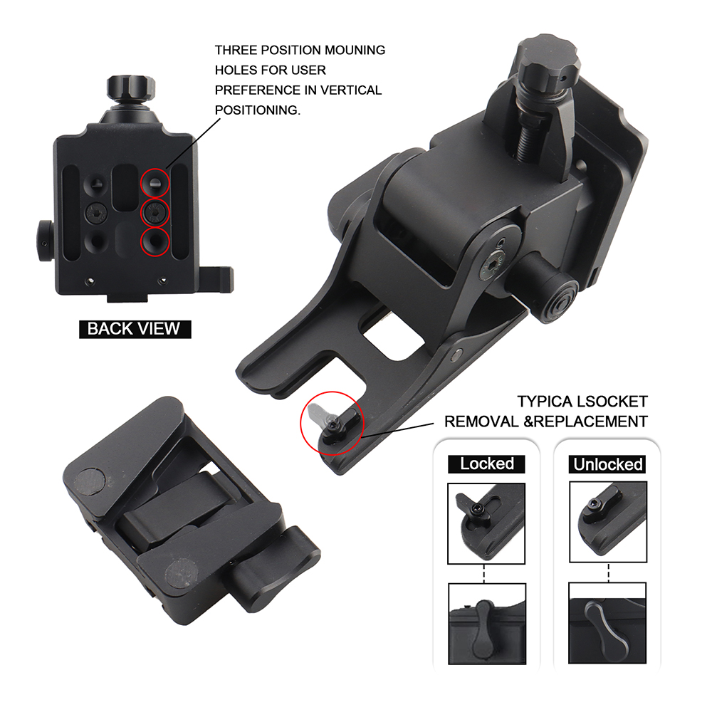 AKA II Universal Tactical Helmet Mount (HORN/DOVETAIL NVG Interchangeable)