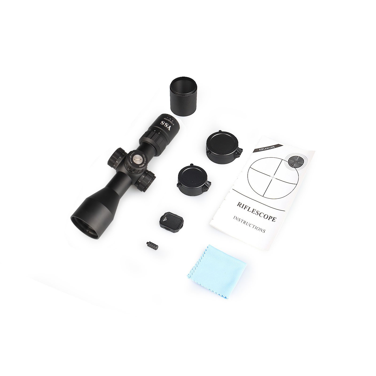 YSS 3-12X44 FFP Riflescope with Long Eye Relief & MIL-DOT Reticle