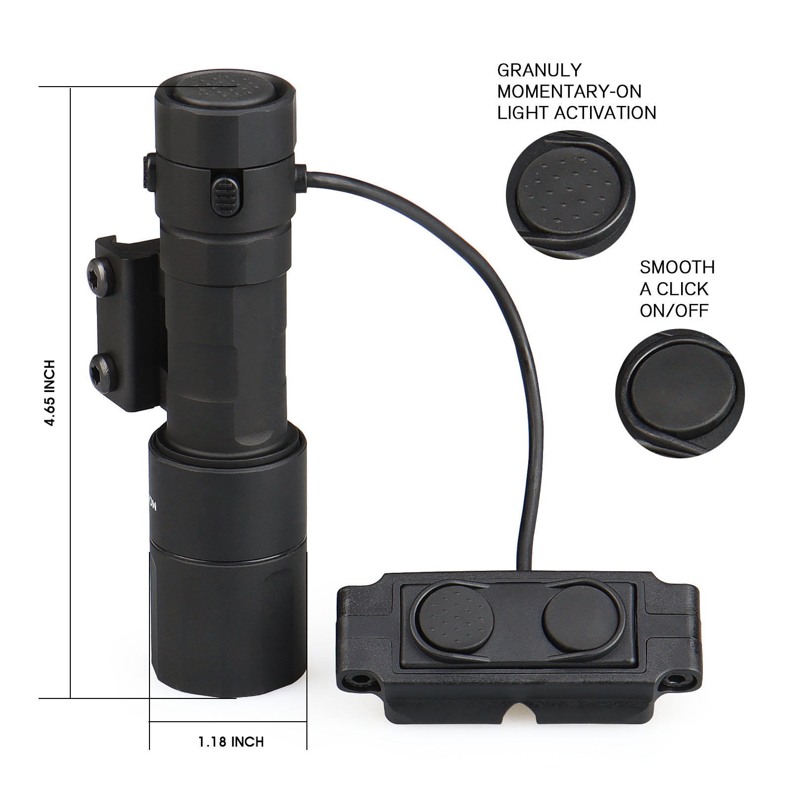 LED Micro 2.0 MCH Single Output Flashlight 1400 Lumens Light 40,000 Candela