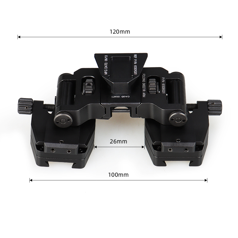 Double Dovetail Aluminum Mount Adapter to Connect Helmet