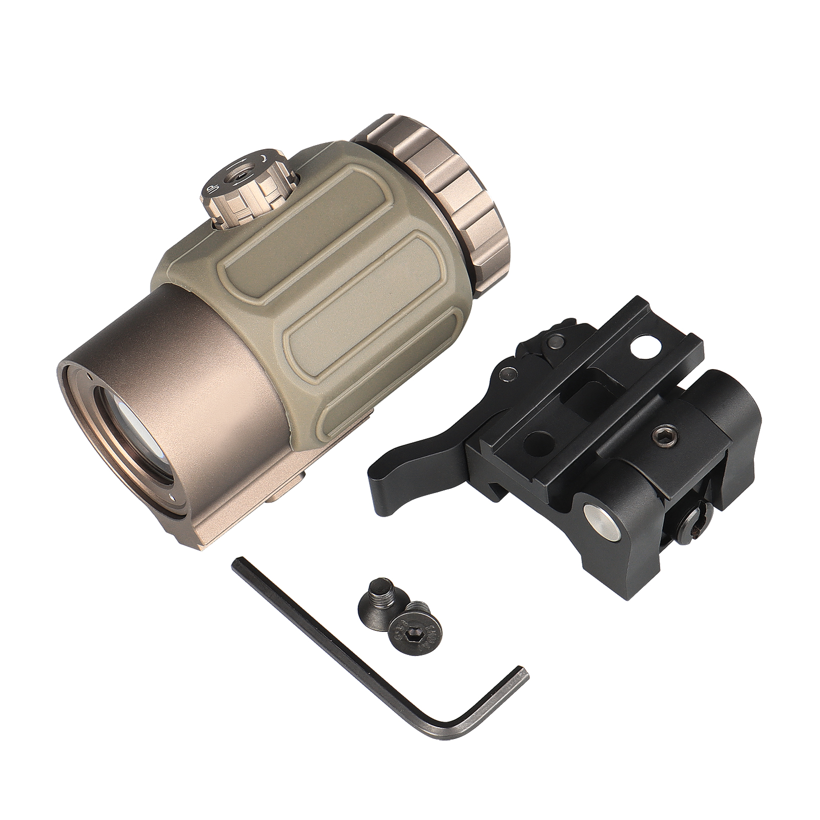 G43 3x Magnifier Riflescope With Flip To Side QD Mount Red Dot Sight for Hunting and Airsoft Rifle