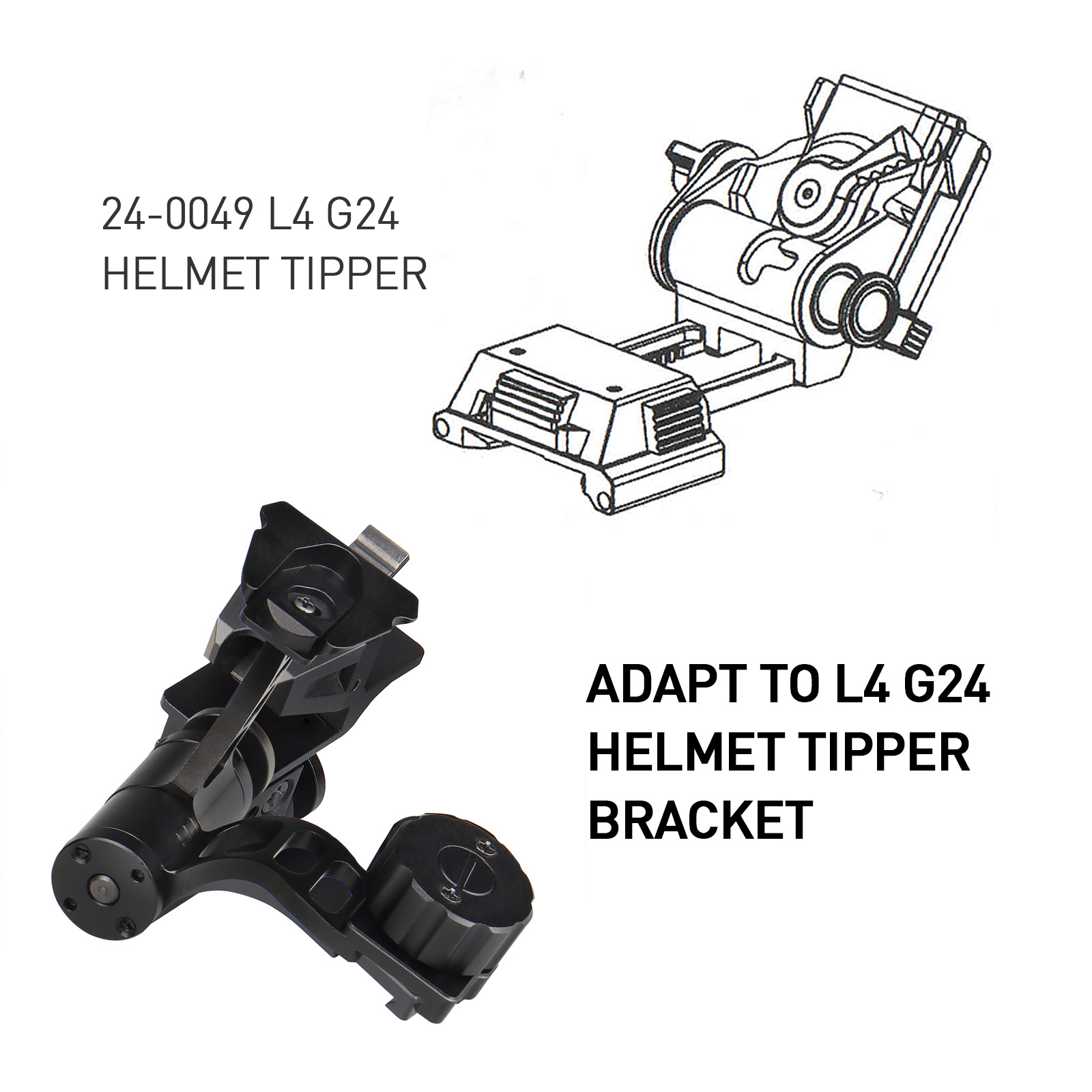 Adjustable Helmet mount adapter for Night Vision NVM-14