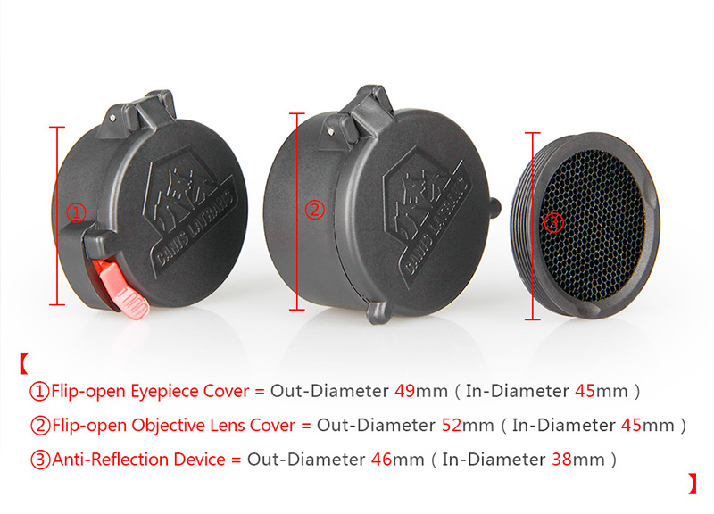 Tactical Airsoft Military Grip - Flip-Open Scope Covers