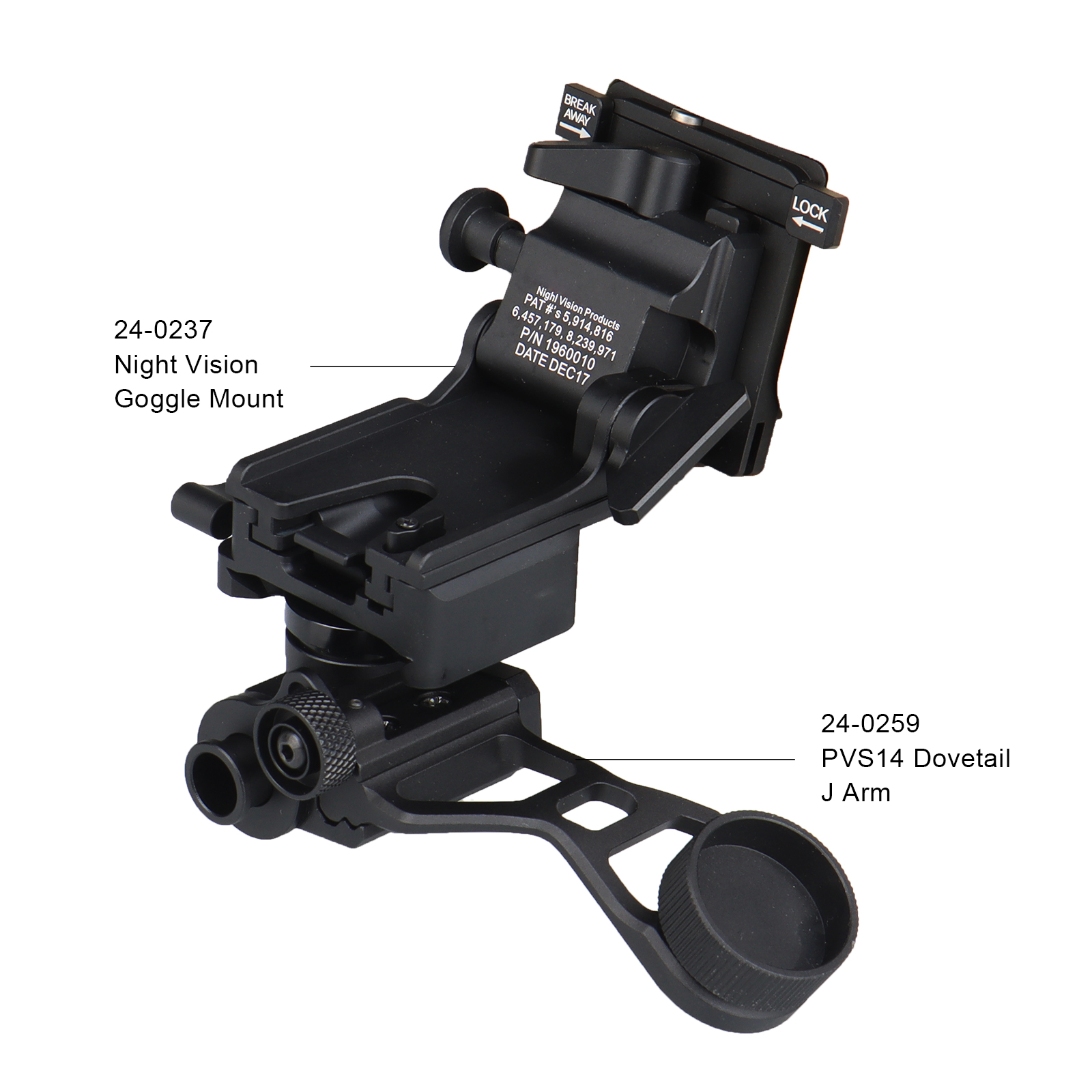 J Arm Aluminum Night Vision Goggle Mount