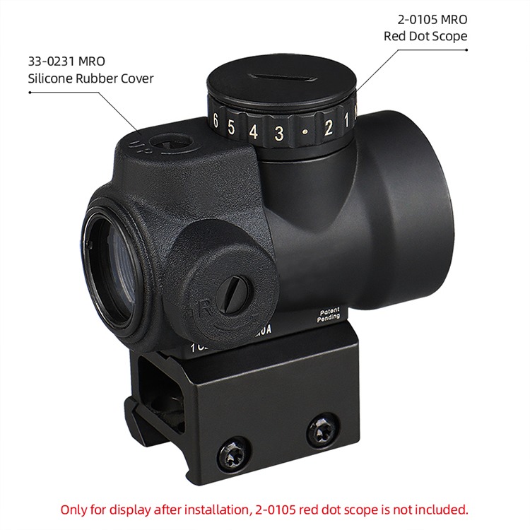 MRO 2.5 MOA Adjustable Red Dot Scope Reflex Sight With 21.2mm Mount For Hunting