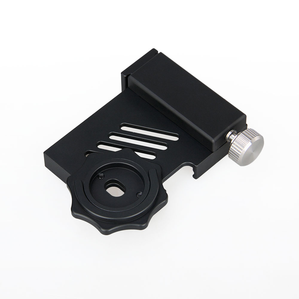 Ultra-light, compact, universal portable mounting bracket for connecting smartphones and night vision lenses