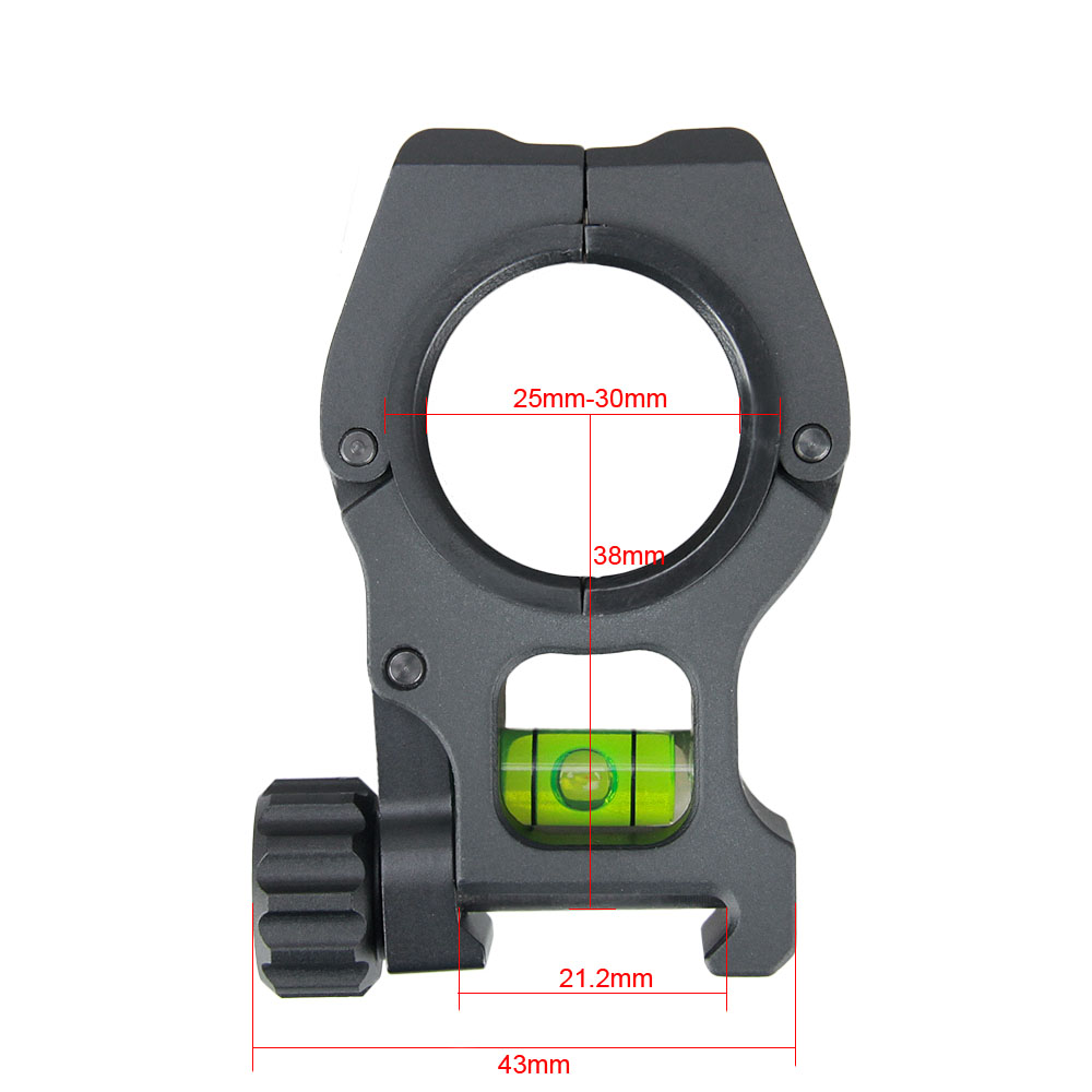 Precision Shooting Scope Mount Hunting 25.4-30mm Scope Mount Tactical Mount with Bubble Level