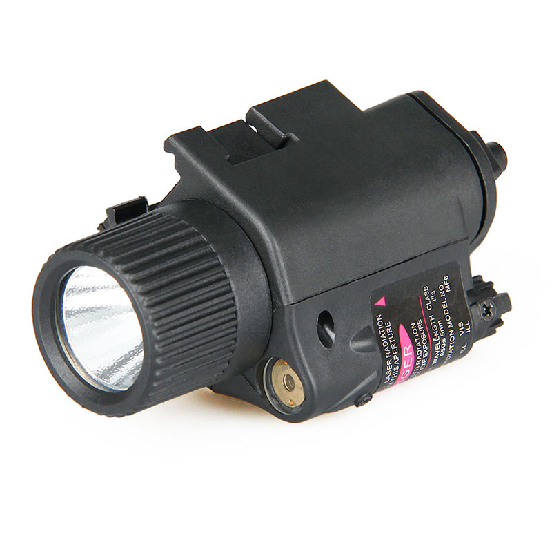 Airsoft Red Laser Flashlight Combo with Picatinny Rail Mount for Pistol Tactical Light M6 LED Flashlight