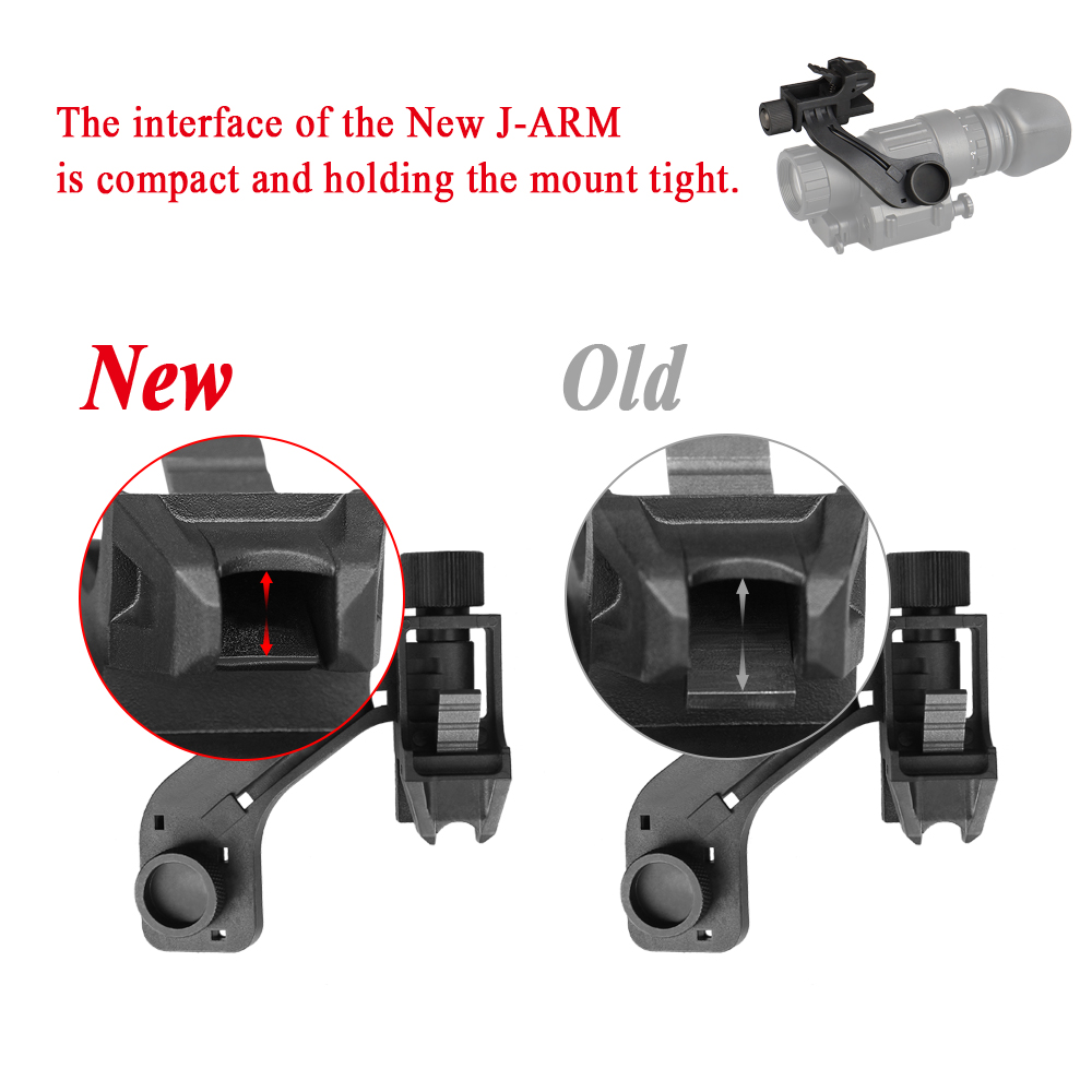Metal NVG Rhino Arm Helmet Adapter +J-Arm Headset Adapter for PVS-14