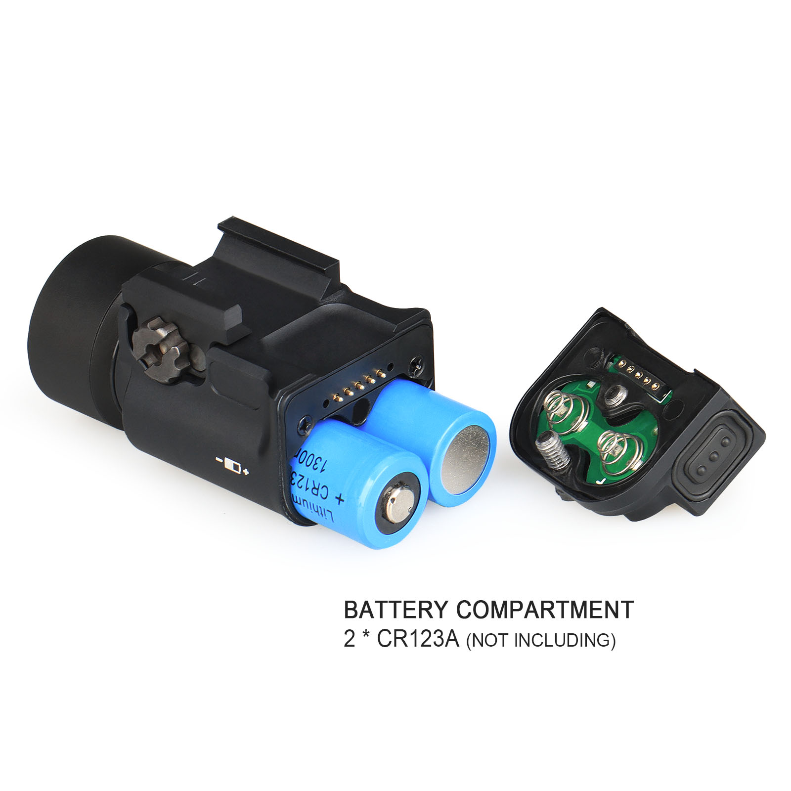 Flashlight IR Range Compatible with any type of with a Picatinny Rail