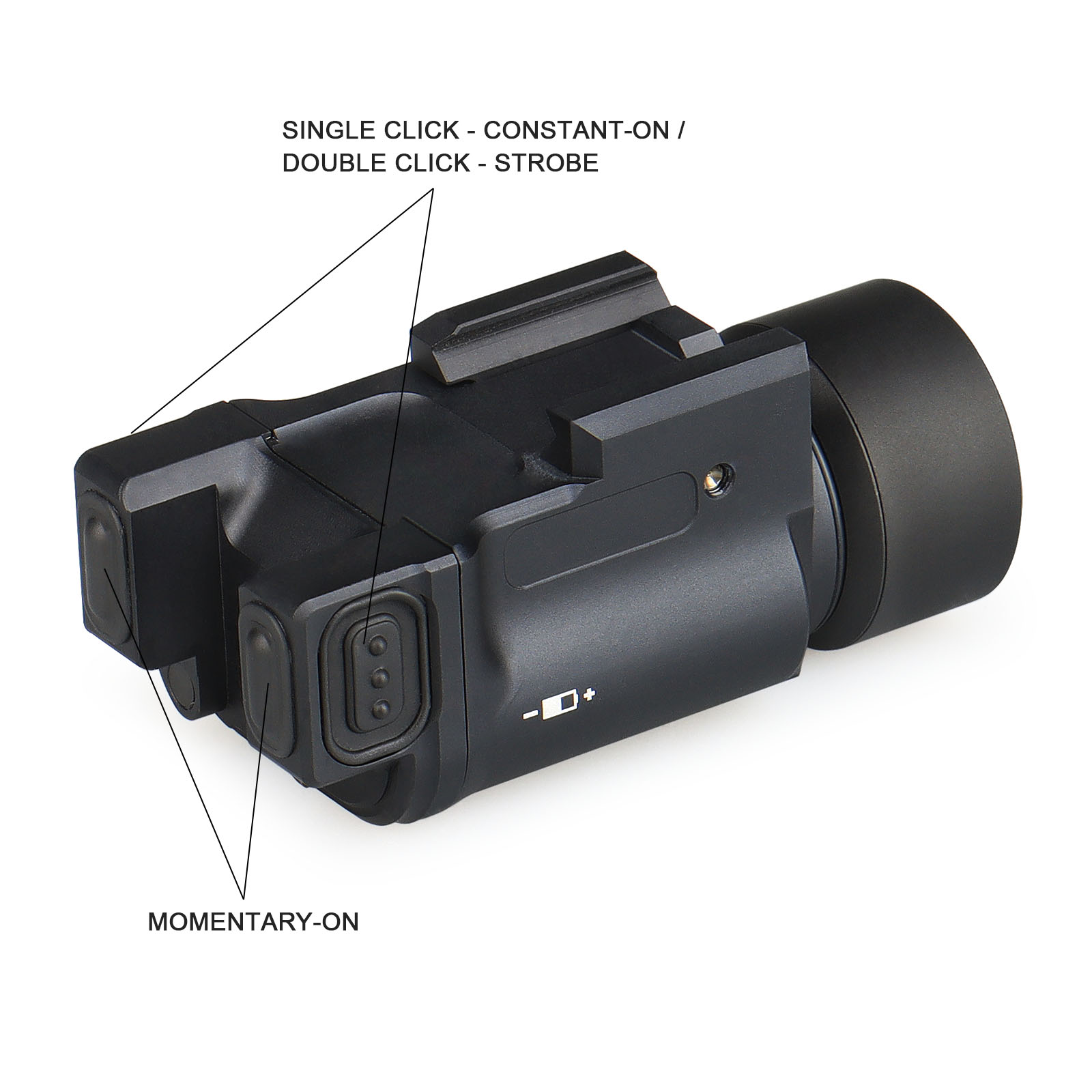Flashlight IR Range Compatible with any type of with a Picatinny Rail