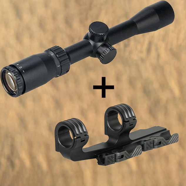 2-7X32 VINTAGE Rifle Scopes 25.4mm Tube with Best Rifle Scope Mount Rings