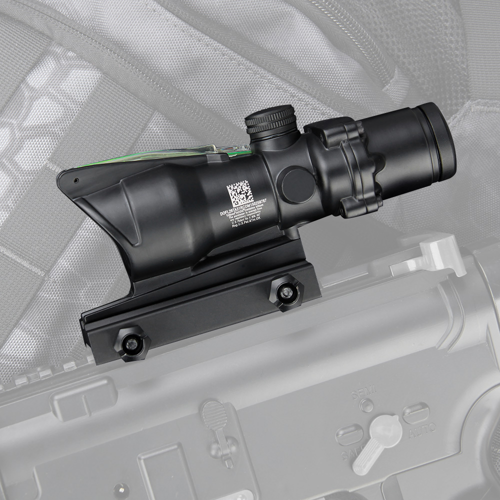 2 MOA Tjcon ACOG 4X32mm Riflescopes with illumination Red/Green CrosshairFiber Optics