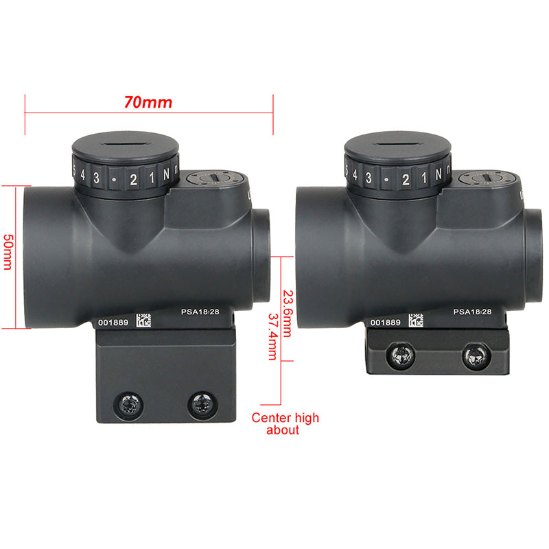 MRO 2.5 MOA Adjustable Red Dot Scope Reflex Sight With 21.2mm Mount For Hunting