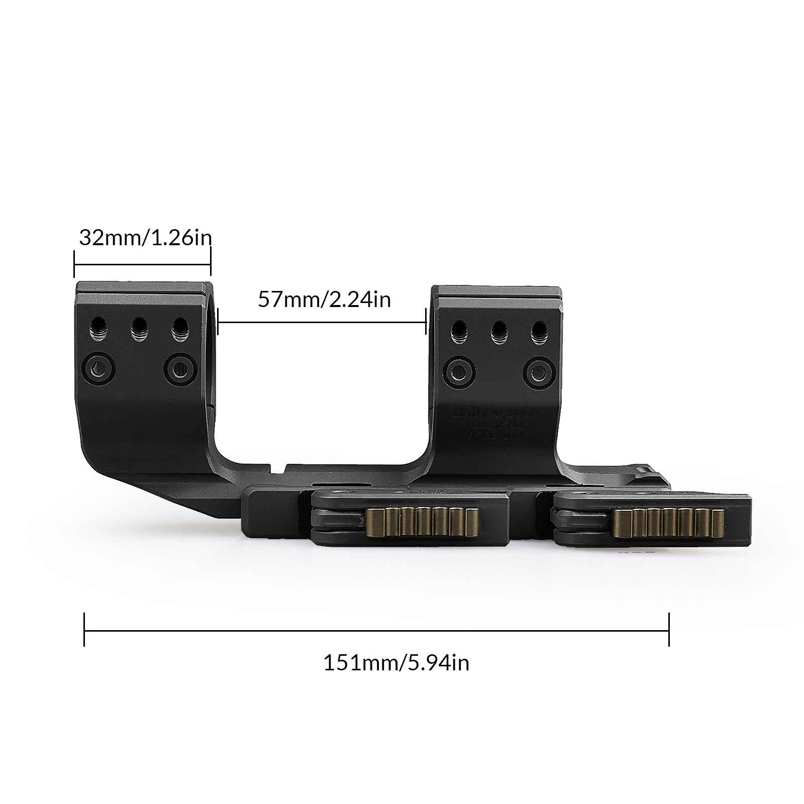YSS 30mm Cantilever Scope Mount (Quick Detachable Version) - Black
