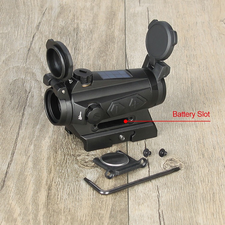 1x20MM Compact Red Dot Sight 2MOA Solar Energy Reflex Sight for Hunting Shooting Outdoor Viewfinder