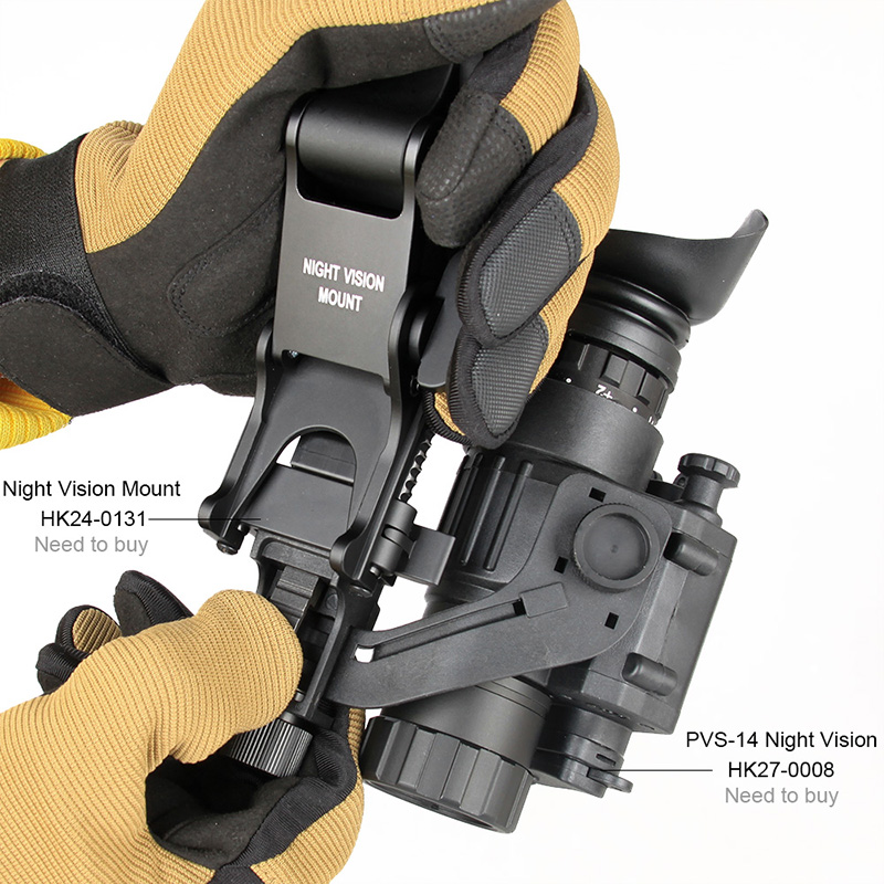 YSS Full Metal NVG Adjustable Rhino Arm Light Helmet Adapter/ Mount For Night Vision PVS-14/PVS-7