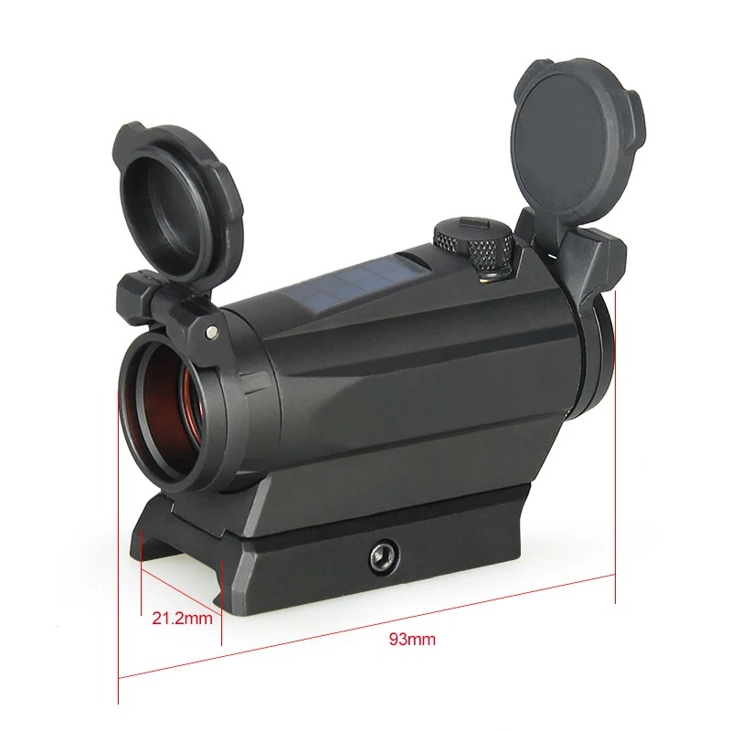 1x20MM Compact Red Dot Sight 2MOA Solar Energy Reflex Sight for Hunting Shooting Outdoor Viewfinder