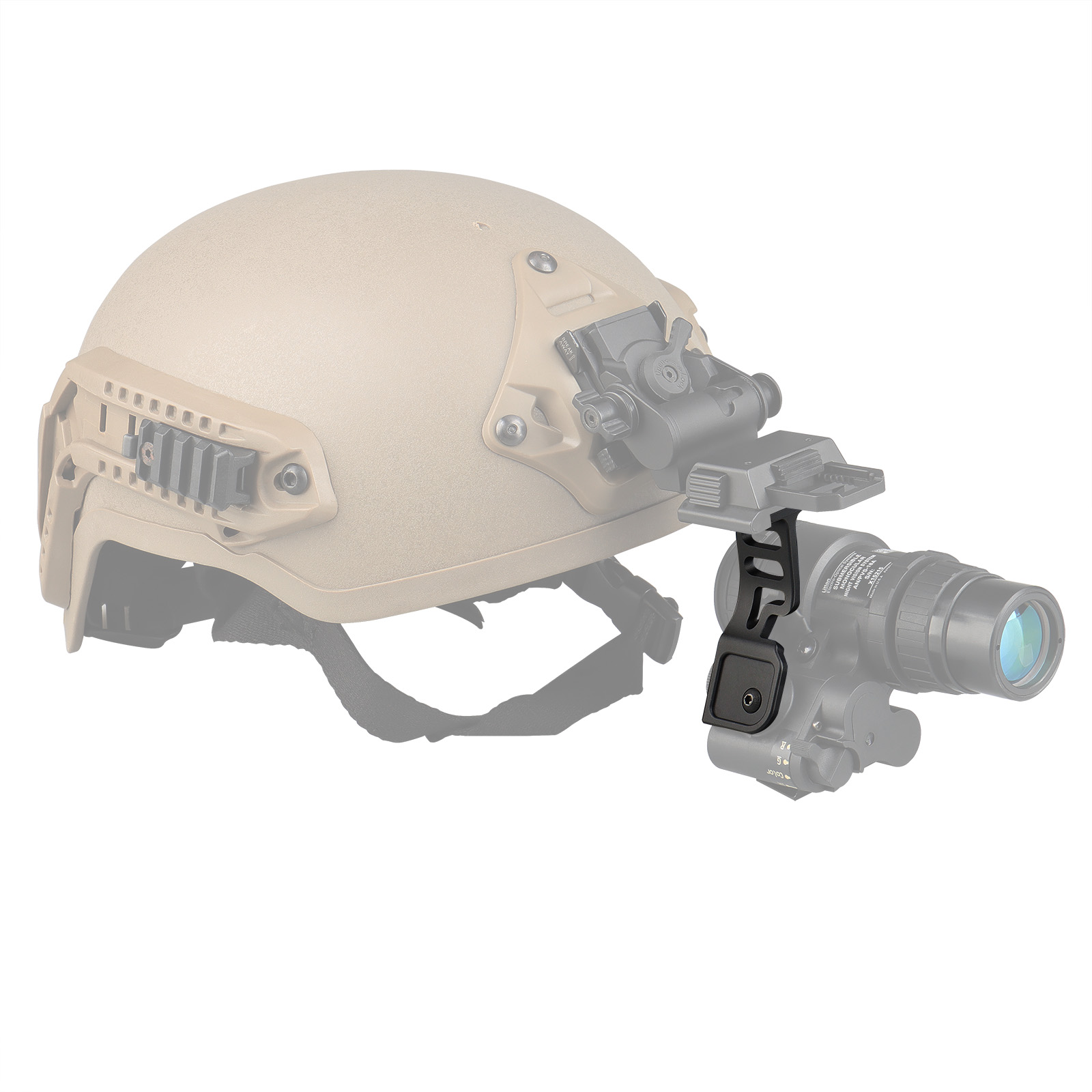Aluminum lightweight simplified linker for night vision PVS-18 helmet nvg mount