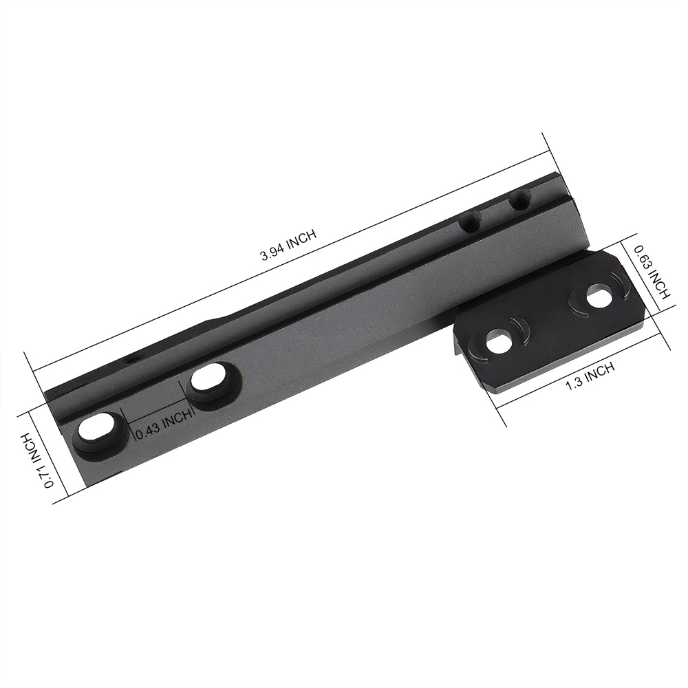 MLOK KEYMOD LONGBAR LIGHT 45 MOUNT