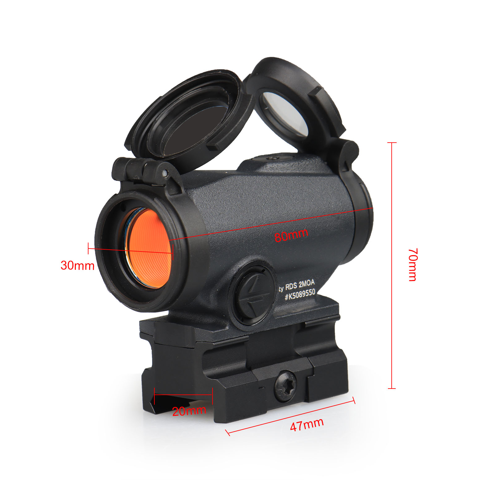 Aimpoint Duty RDS Red Dot Reflex Sight 2 MOA 18mm Clear Aperture Tactical Compact Micro Scope with Picatinny QD Riser Mount