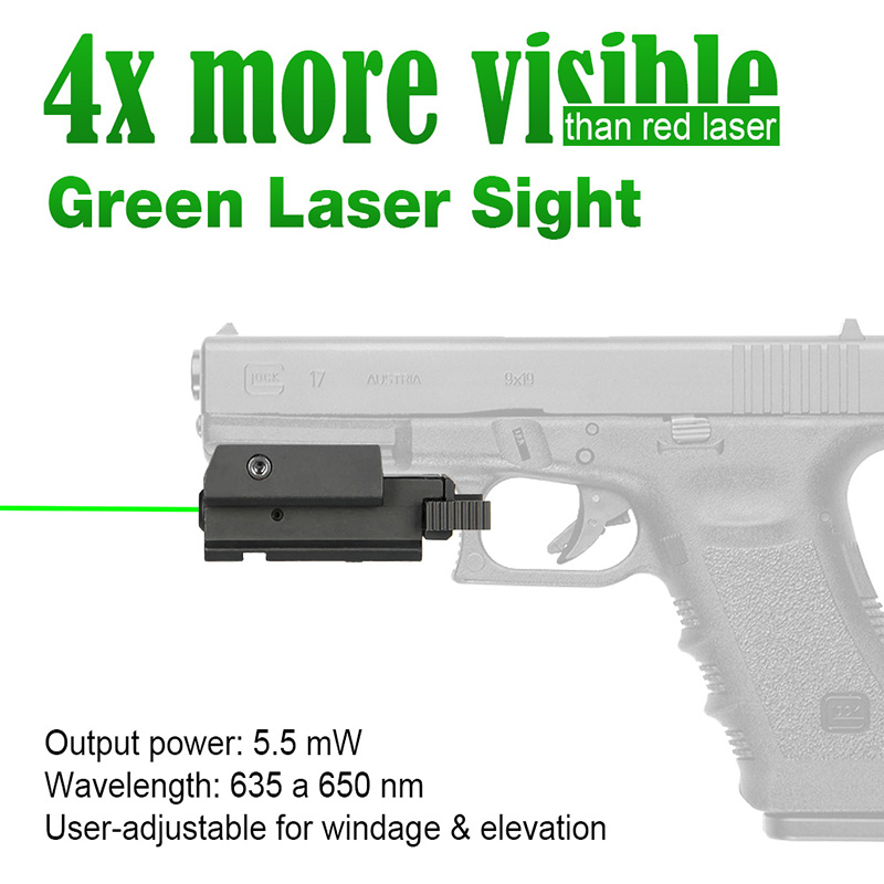 Laser Sight For Pristol - Green Laser Sight With 20mm 0.79"