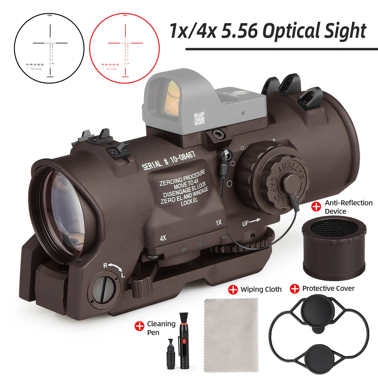 1-4x37 Dual Role Optical Sight--rail:21.2mm