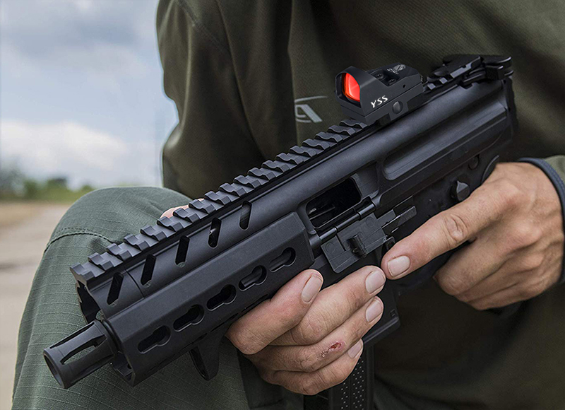 YSS 2 MOA Manual Control Red Dot Sight Compatible With RMR Footprint And Picatinny Mount For Rifle Pistol Shotgun