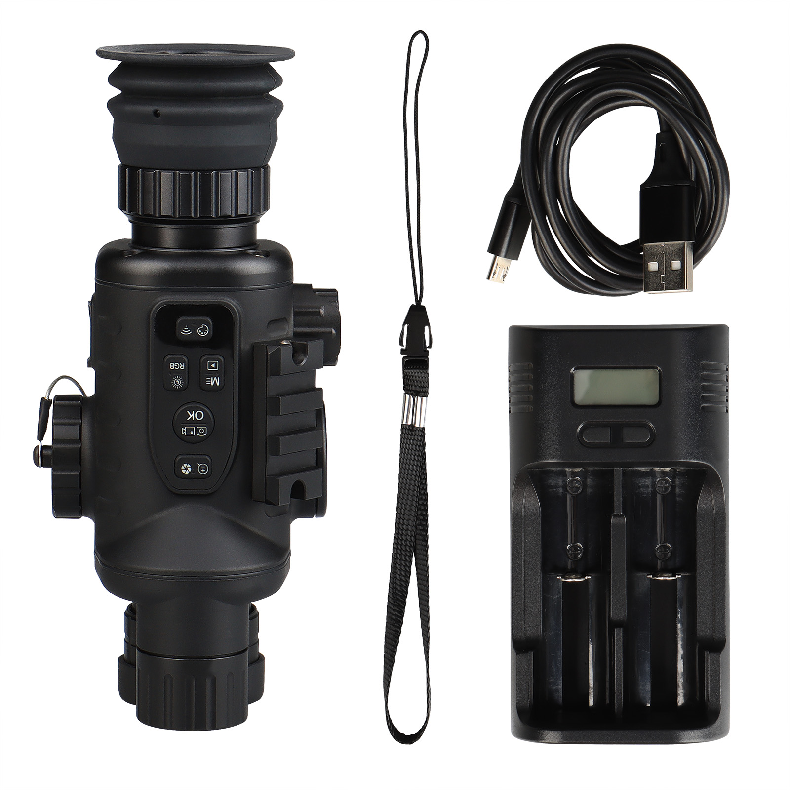 Professional Multi-Purpose 1-6X High Definition Digital + Thermal Military Hunting Monocular Night Vision