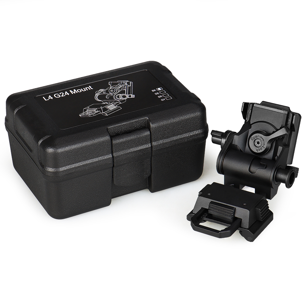 NightGlimpse L4 G24 Mount - Ar 15 Scope/PVS-18 Airsoft Machined Low Profile Breakaway Mental Night Vision Dovetail Base Helmet Adapter/Bracket Camera equipment contactor