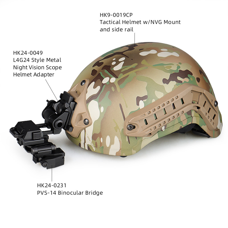 Double Dovetail Aluminum Mount Adapter to Connect Helmet